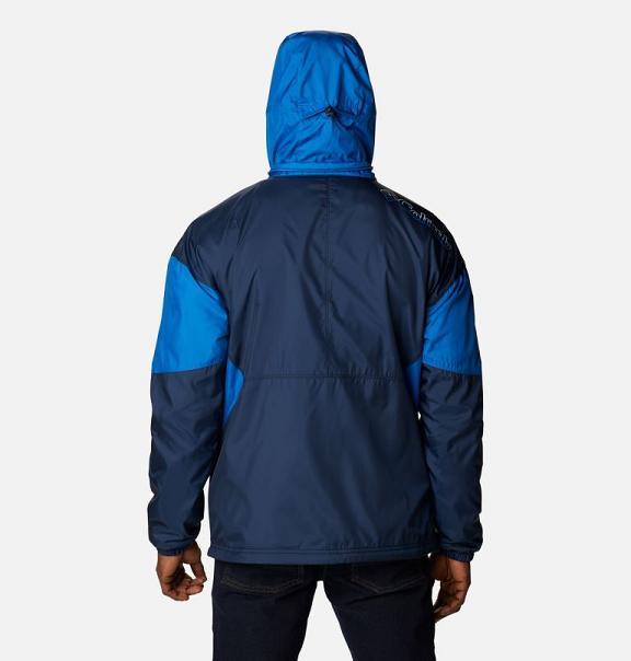 Columbia Point Park Windbreaker Navy For Men's NZ26947 New Zealand